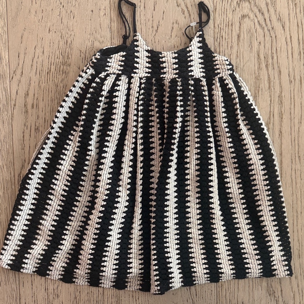 Cotton On Black and White Striped Kids Dress